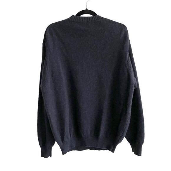 (SOLD) UNITED COLORS OF BENETTON Shetland Wool Sweater Blue XL - Picture 2 of 4